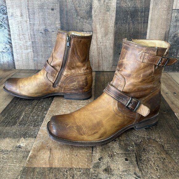 Frye 3487077 Smith Engineer Side Zip Boots Mens 10 D - Picture 2 of 12